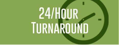 24 hour turnaround